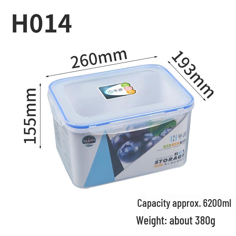 

Ru Han 6200ml Rectangular Plastic Food Storage Container with Silicone Seal (Set of 2)