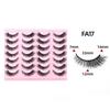 Cross-border European and American Style Flared Lashes, 14 Pairs of Thick, Curled, Naturally Three-dimensional One-piece Lashes