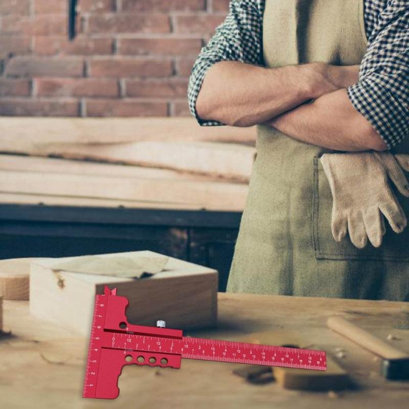Professional Aluminum Sliding T Square Ruler High Precisions Measuring Tool For Woodworking And Crafting