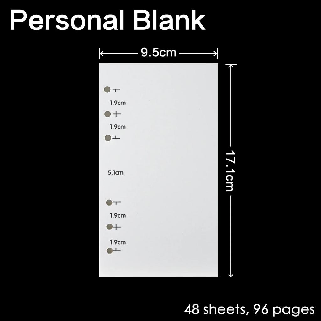4 Pcs/ Lot High Quality Ring Binder Notebook Insert Refills 6 Holes A5 A6 A7 Personal Spiral Diary Planner Inner Core 100G Paper Quality