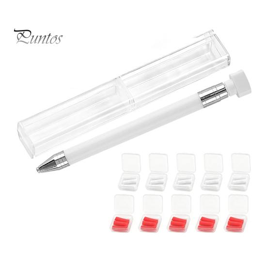 Rhinestone Decoration Pen 1 Set Picker Tool with Refills DIY Nail Art Craft Painting Dotting Refillable Wax Rotatable Pick-up Tools Applicator