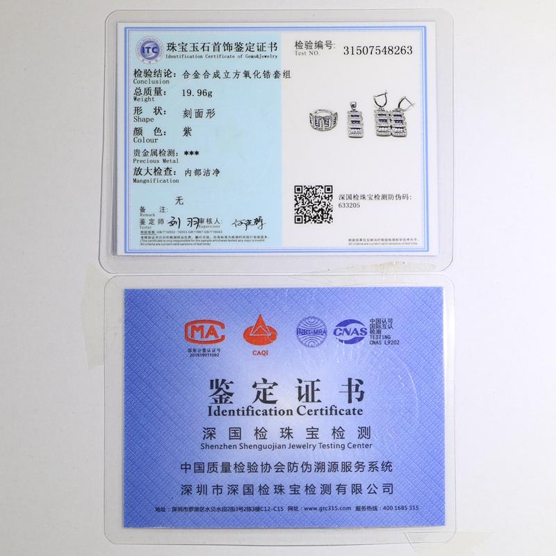 Silver Color Bridal Jewelry Cubic Zirconia Beads Jewelry Sets For Women Wedding Accessories