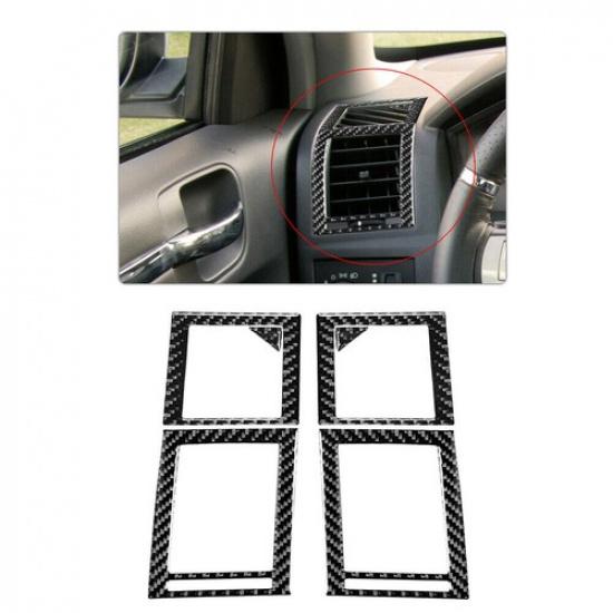 6Pcs Carbon Fiber Interior Air Vent Outlet Cover Trim For Chrysler 300 2008-2010