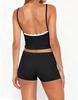 2026 Trendy European & American Women's Spaghetti Strap Sexy Two-Piece Shorts Set