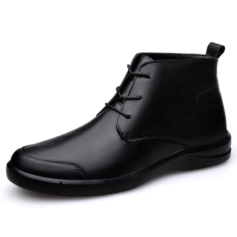 Men s Genuine Leather Workwear Ankle Boots - Large Size, Plus Velvet, Winter Martin Boots 42