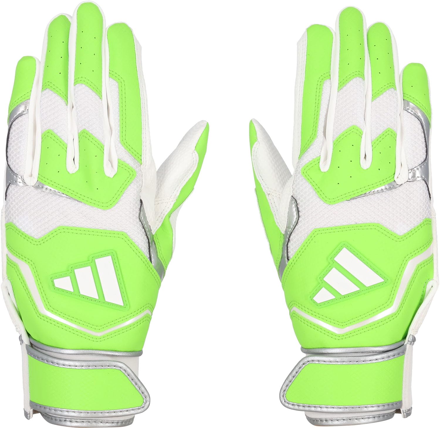 

adidas Baseball Batting Lime x White Size LBG404 Gloves, 51, Basic, (4211), O,