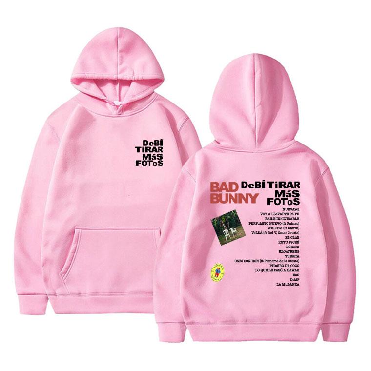 Žhavý rapper Bad Bunny 2025 Nové album Debi Tirar Mas Fotos DTMF Mikina Muži Ženy Móda Oversized Pulovr Pánské Vintage Mikiny