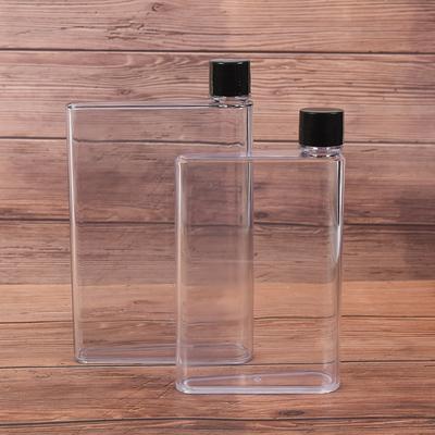 Fashion Water Bottle Portable Clear Book Portable Paper Pad Water Bottle Flat
