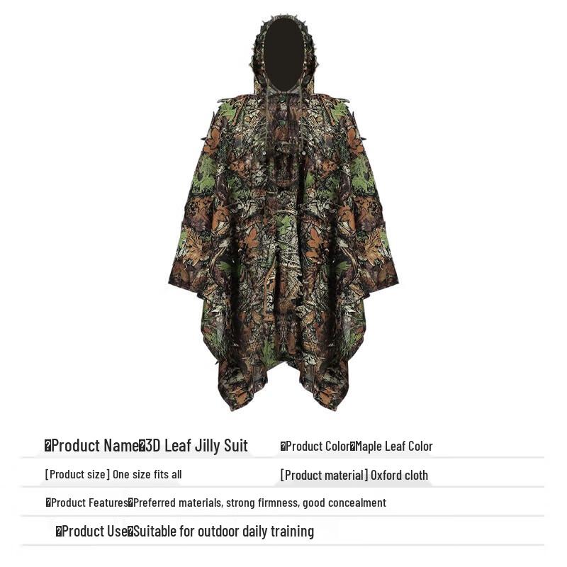 3D Leaf Camouflage Ghillie Suit Set