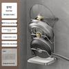 Wall-Mounted Multi-Functional Storage Rack: Cutting Board, Lid, Knife, Spoon, Chopstick Holder - No-Drill Installation.