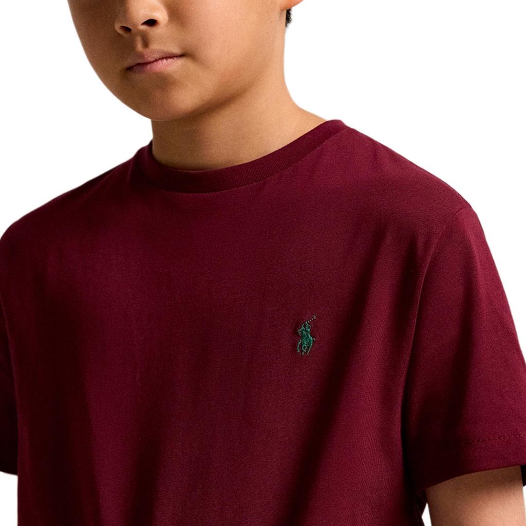 Polo Ralph Lauren Hímzett Mintás Kerek Nyakú Rövid Ujjú Póló Gyerek Felső 323832904-200