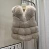 Fox fur vest women's autumn and winter new women's vest fashionable and thin short coat