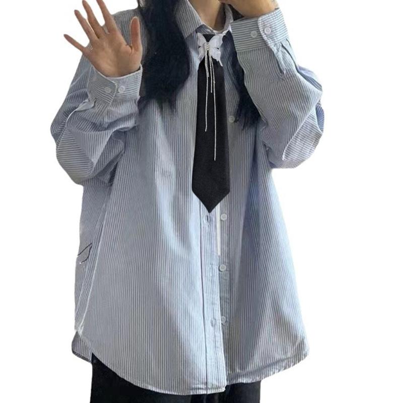 Uniform Ties For Janpanese Uniform Cosplay Butterfly Neckwear Seifuku Anime Necktie with Rhinestones Tassels