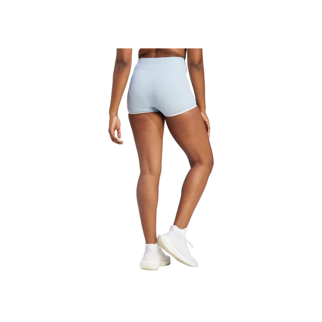 adidas Imprimeu Logo Simplu Confortabil Colanți Sport Scurți Femei Scurți Albastru-Deschis HZ2534