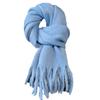 Solid color haze blue scarf female winter fluffy hair thickened student white student warm scarf blue scarf