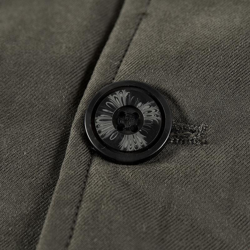 Men's Medium-long Plush Thickened Warm Fur Collar Cotton Coat