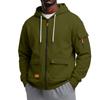 Men's Color Hooded Long Sleeve Casual Jacket for Everyday Wear