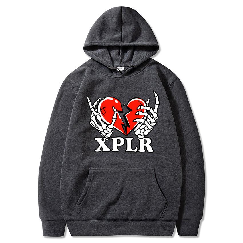 Heartbreak Print Hoodies Autumn Winter Fashion Fleece Casual Loose Sweatershirt Hooded for Men Women