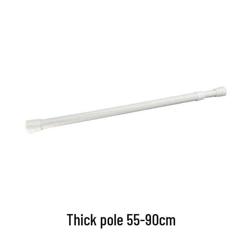 Telescopic No-Punch Hanging Clothes and Shower Curtain Rod