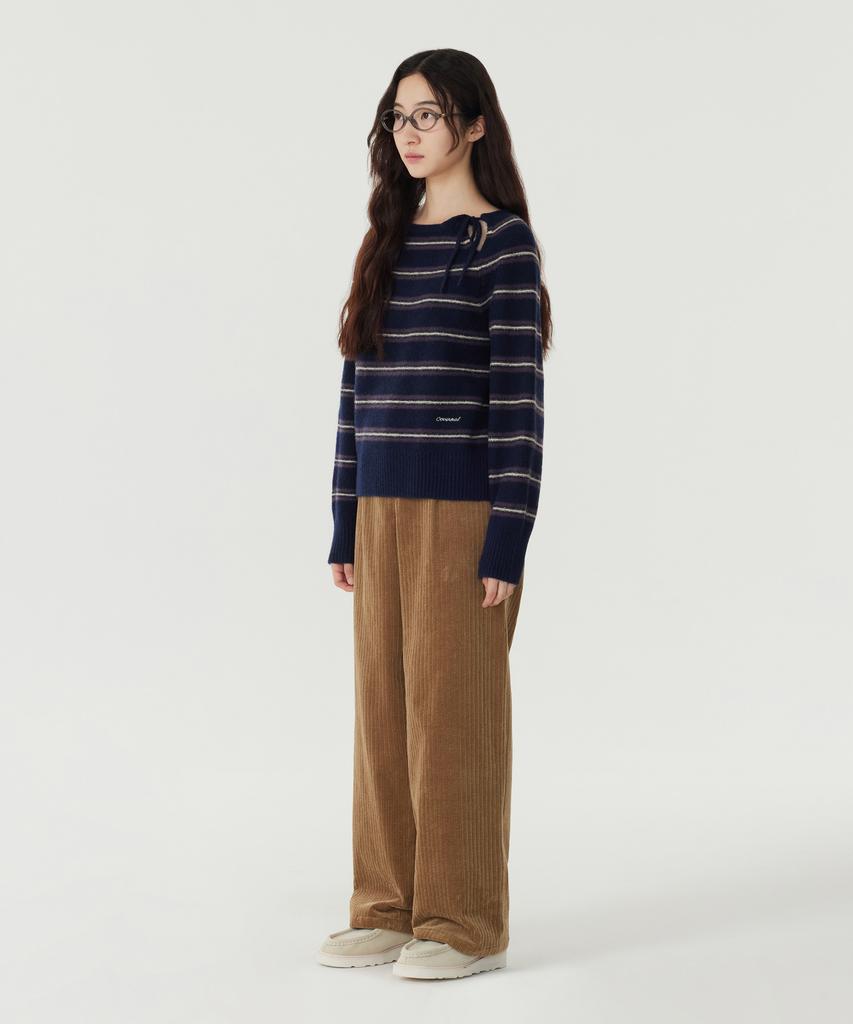 COVERNAT WOMAN Corduroy Pintuck Pants Beige