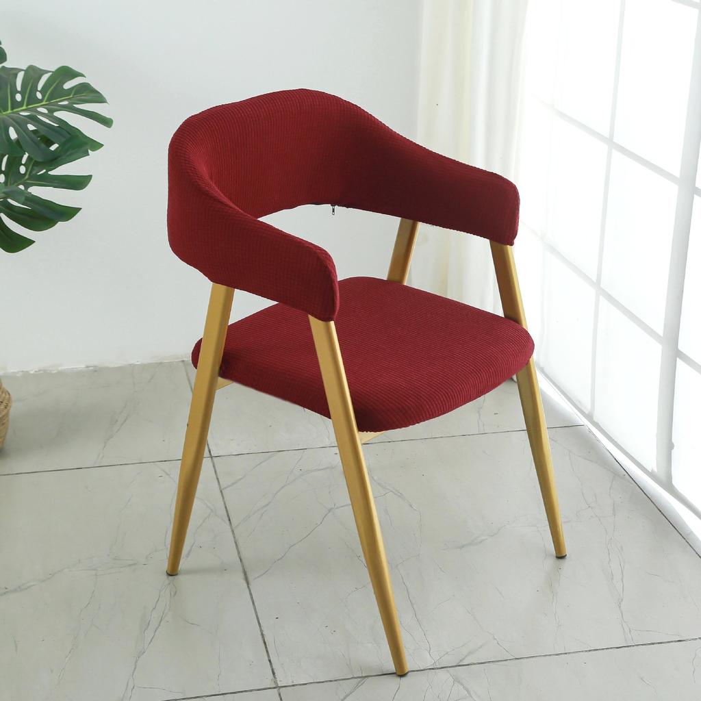 Thickened Elastic Fabric Hollow Chair Set Restaurant Restaurant Split Chair Cover