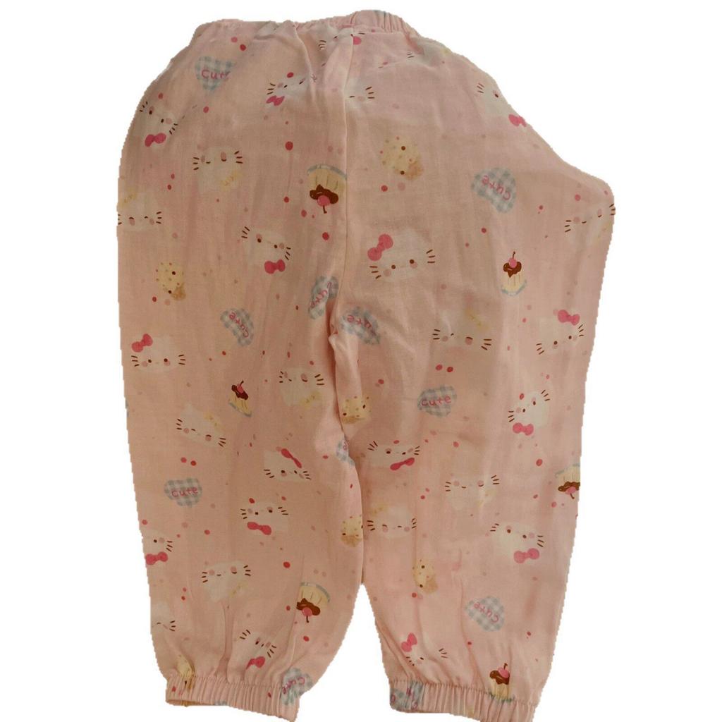 Baby Summer Anti Mosquito Sleep Pants Soft Lightweight Cotton Long Pants for Home and Kindergarten