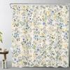 Bohemian Floral Shower Curtain Watercolor Botanical Tropical Palm Leaf Butterfly Modern Simple Polyester Bathroom Decor Curtains