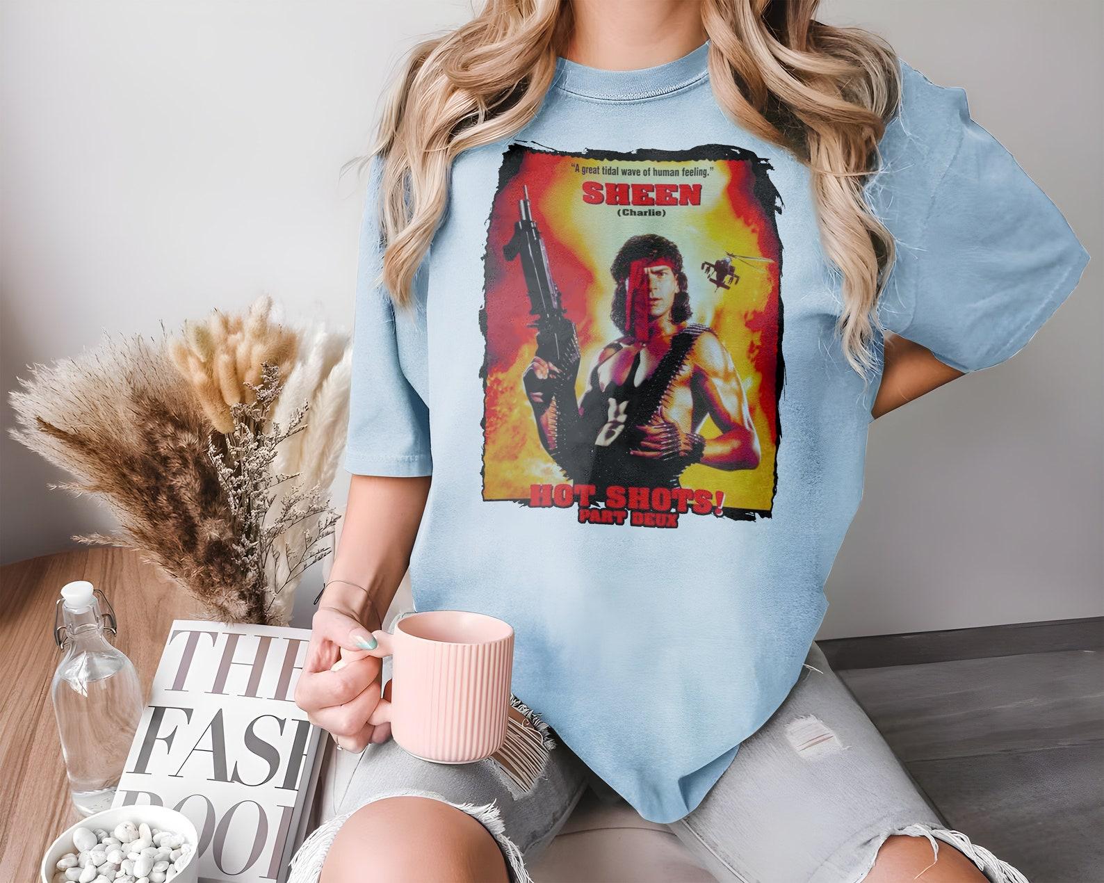 Hot Shots V1 Movie Poster Classic Movie Unisex T-Shirt all sizes S-5XL S
