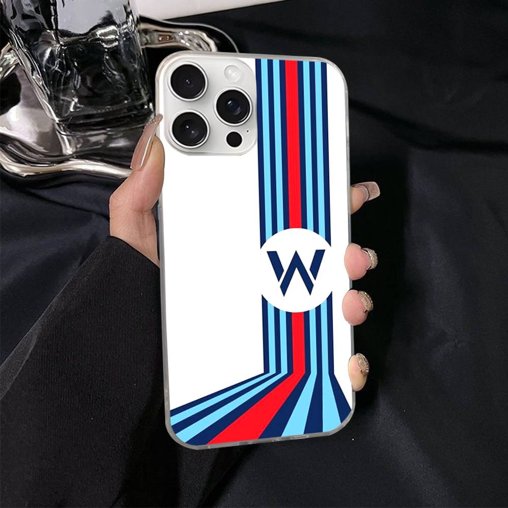 M-Martini Racing Horizontale Streifen Handyhülle Für IPhone 17 16 15 14 13 12 11 Plus Pro Max Satin Bunt Glänzende Hülle