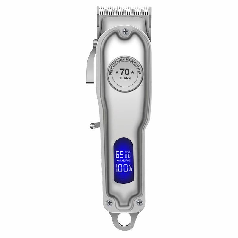 Professional Retro Electric Hair Clipper: High-Power, Waterproof Trimmer for Men's Salon and Home Use