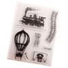 Clear Stamp Train Transparent Stamp Seals Railway Silicone Stamp for Card Scrapbooking Album Journal Photo Decorations X3UC