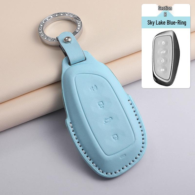 Fits Great Wall Models: Haval H6, M6 Plus, Menglong H2 Gen 2, Big Dog, F7, Divine Beast, H9 - Textured Green Key Case