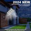 Solar Street Light 8000W 120000 Lumens Outdoor Waterproof LED with Motion Sensor, 7000K Dusk To Dawn, for Parking Lot Yard 1-Pac