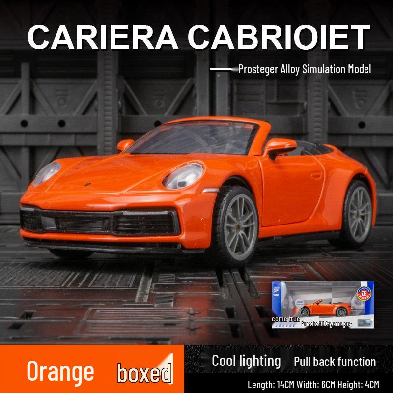 Caipo 88706 911 Carrera Alloy Toy Car with Sound, Light & Pull-back Function
