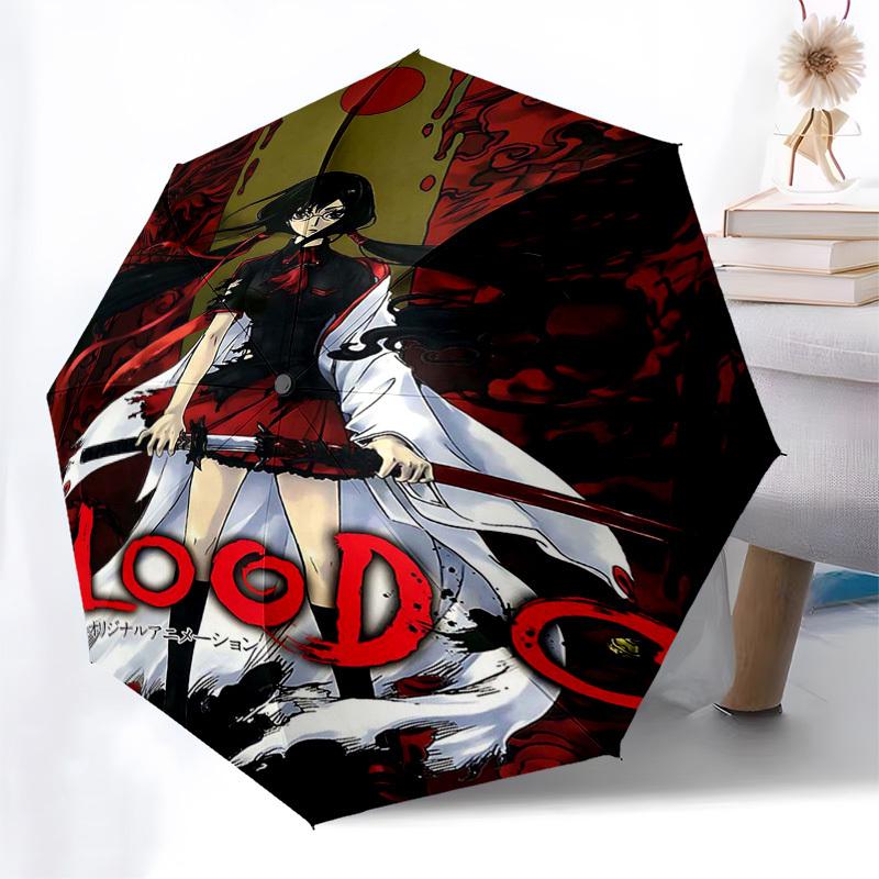 1pc Blood-C Inspired Outdoor Umbrella - Automatic Opening/Closing, Collapsible Design, Ideal for Fans, Travelers, Daily Use, Perfect Gift.W027