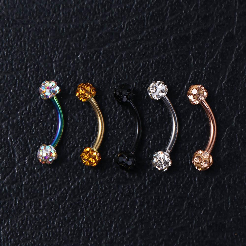 For Women Stainless Steel Piercing Ring Fake Lip Stud Eyebrow Stud Piercing Jewelry Ball Nose Ring
