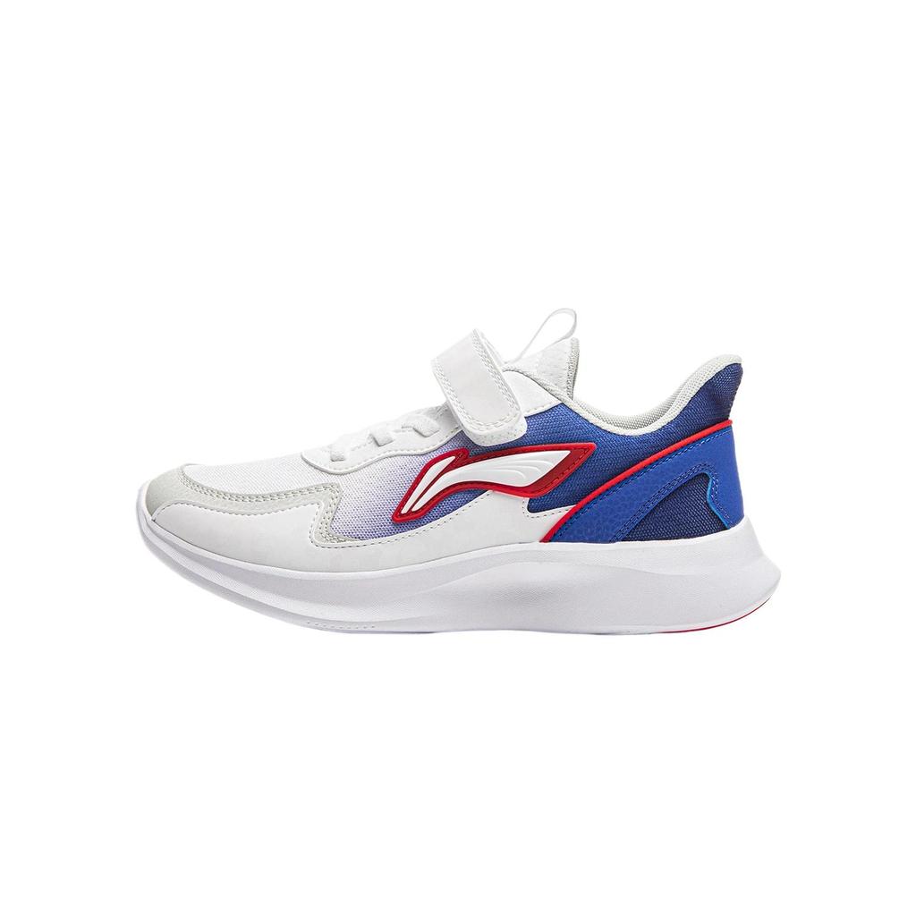 Li Ning Kids Sports Lifestyle Fashion Versatile Comfortable Low-Top Casual Shoes Kids Sneaker Standard-White Bright-Blue YKCU234-1