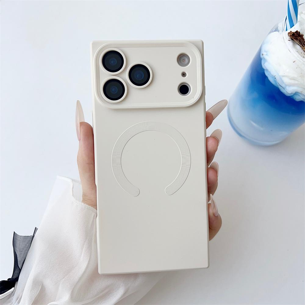 

Square Skin for Magsafe Magnetic Wireless Charging Lens Protective Phone Case for IPhone 17 Pro 17 Pro Max Silicone Soft Cover iPhone17