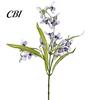 Silk Flowers for Wedding Arrangements Artificial Small Cymbidium Flowers, Faux Long Stem Fake Realistic Fresh Style Botanical Decor Home Table