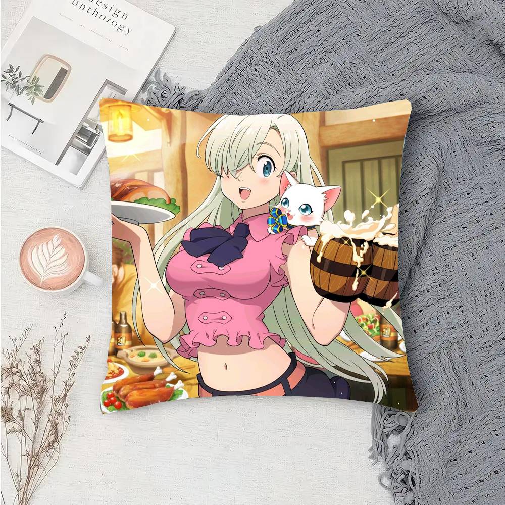 Elizabeth Liones Anime The Seven Deadly Sins Pillow Case Sofa Cushion Cover Room Home Decoration