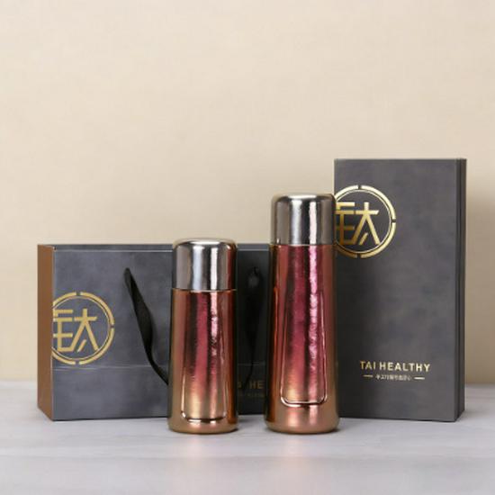 Pure Titanium Magnetic Insulated Car Mug - High-End Portable Tea Cup