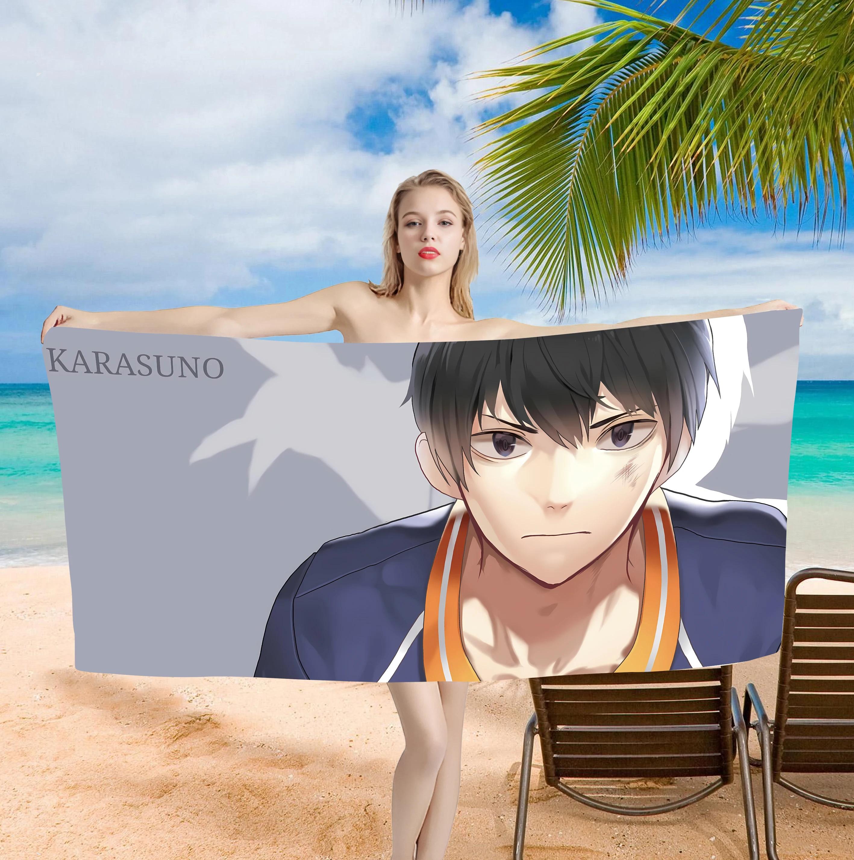 

Anime Volleyball Print Bath Towel - Soft Absorbent Towel for Sports Fans, Unique Designs for Everyday Use and Comfort W30*H60(CM)