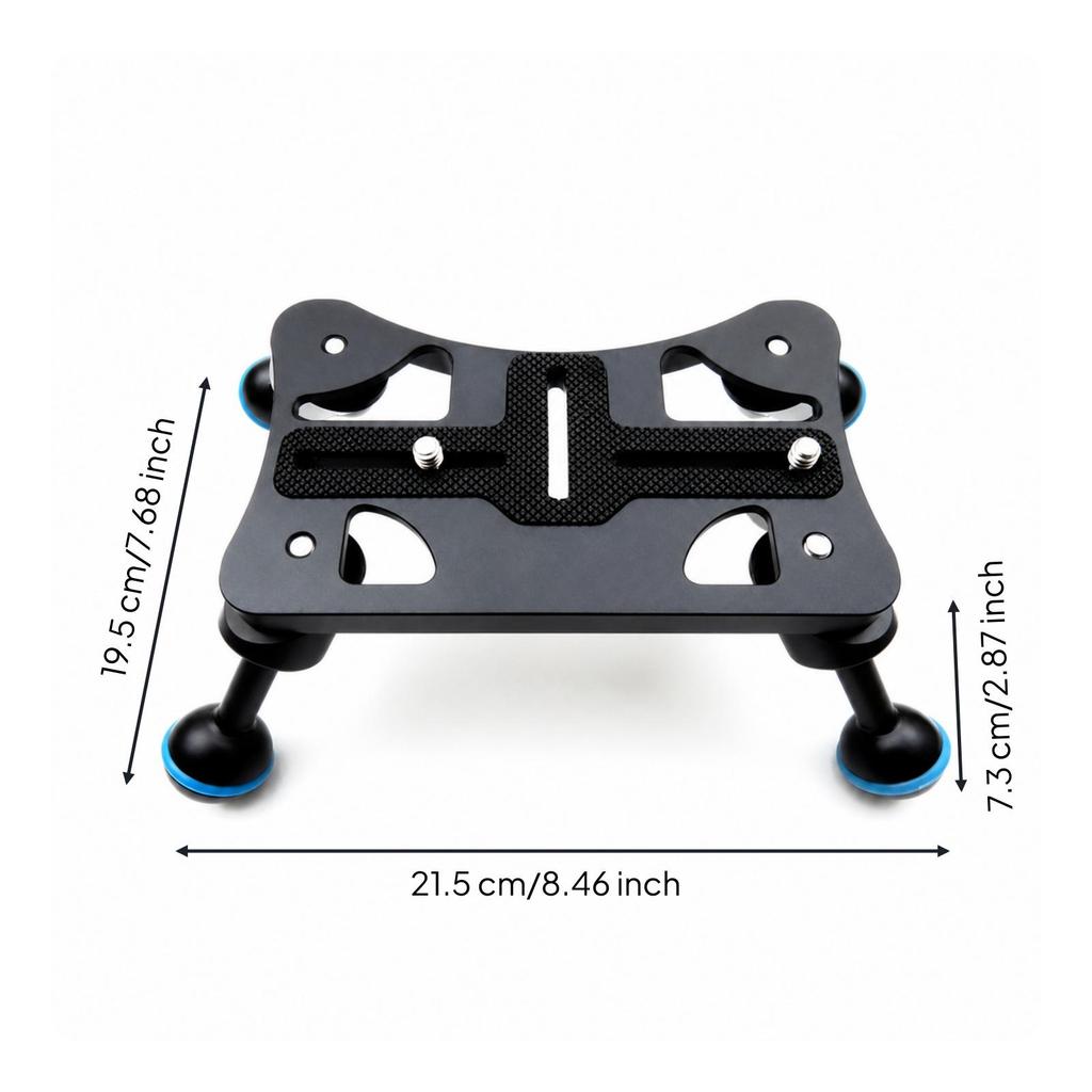 Chassis with 1/4 Mount Stable Four-Leg Stand Mounting Base for Photographers,