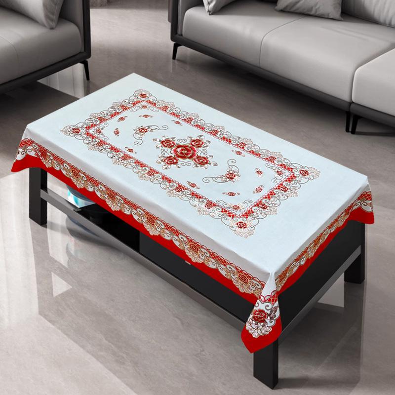 

Високоякісна розкішна ПВХ скатертина: Водонепроникний, Маслостійкий та Стійкий до опіків, Новий китайський стиль для круглих столів As shown
