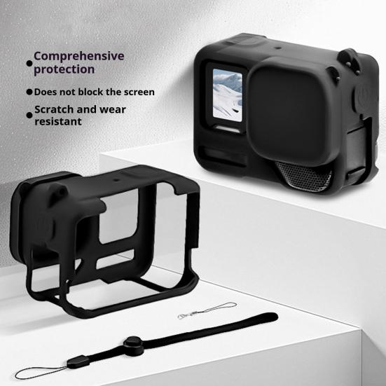 Protector de Lente para Cámara de Acción Cubierta Protectora a Prueba de Golpes Resistente a Impactos Fácil Instalación Funda de Silicona para Cámara de Acción para Insta360 Ace Pro 2