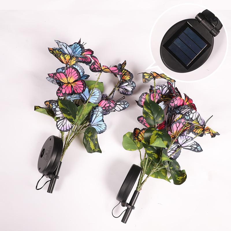 LED Solar Butterfly Garden Light - Colorful Flower Decoration Lamp