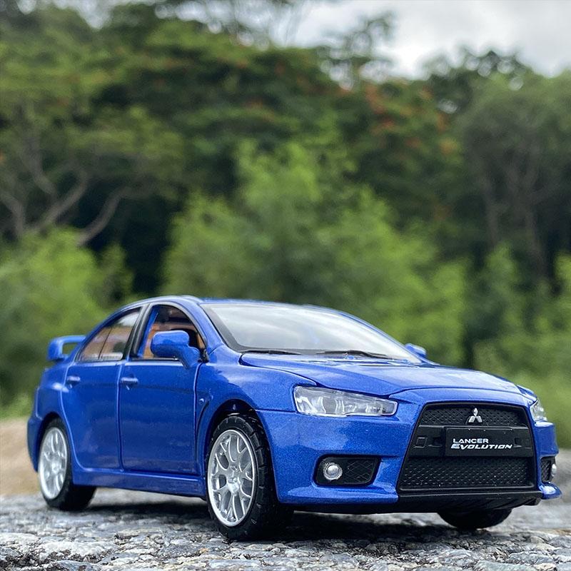 Cwlsev1 1:32 Mitsubishis Lancer Evo X 10 Alloy Car Model Diecast Metal Toy Vehicle Car Model Simulation Sound Light Collection Kids Gift