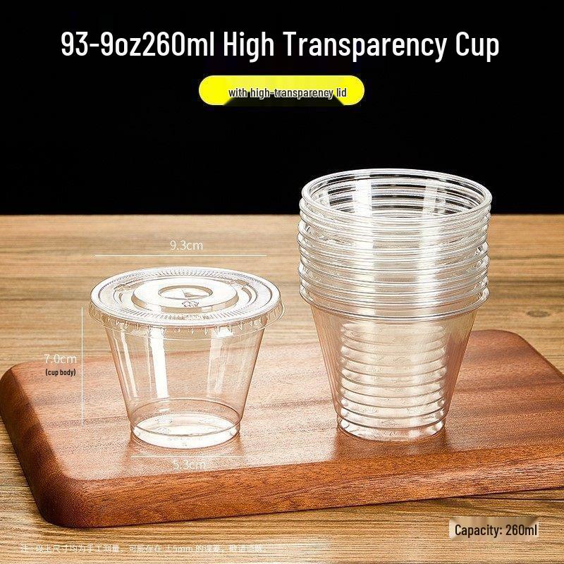 Transparent Mini Milk Tea Disposable Cup with Lid - Small Size for Cold Drinks