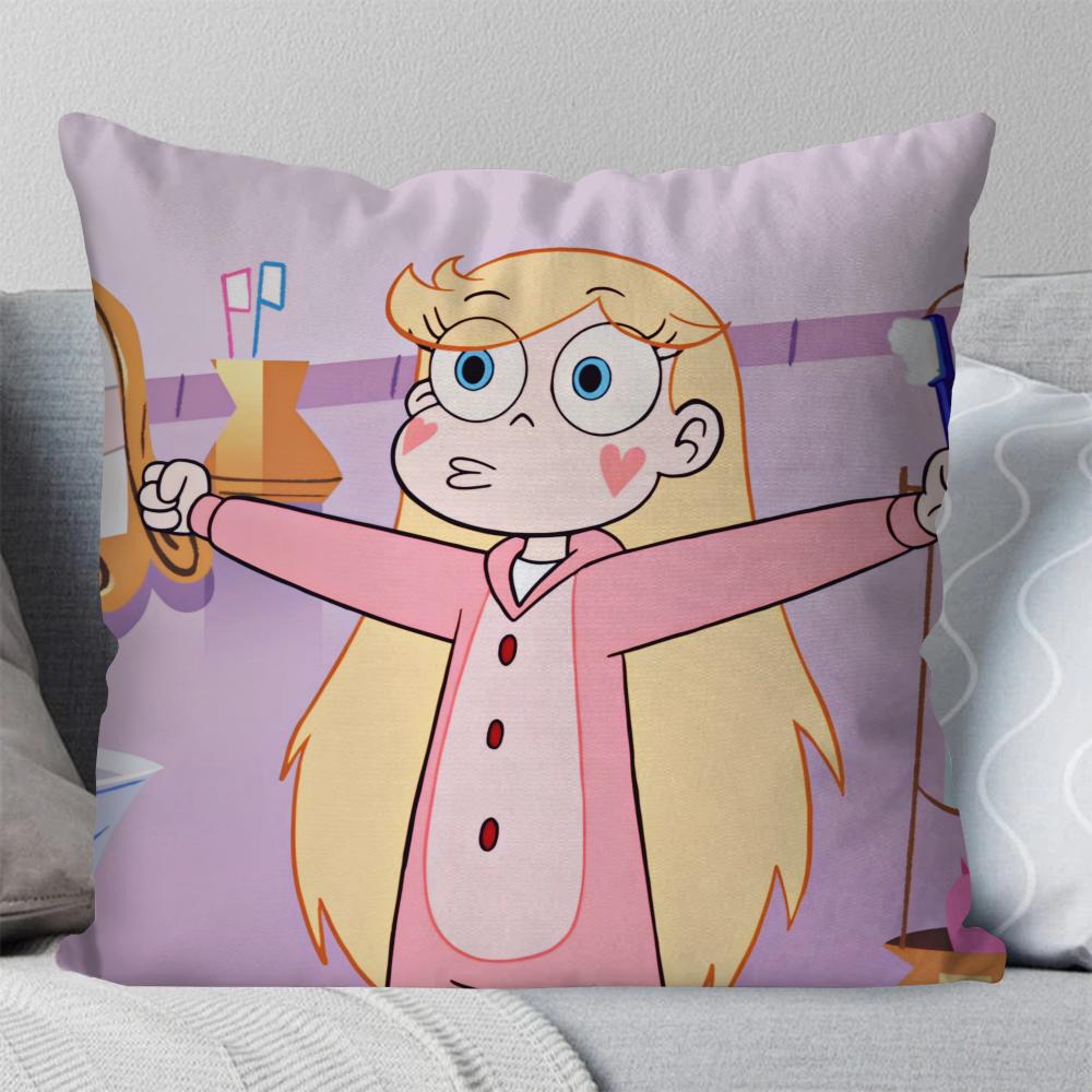 1pc S-Star B-Butterfly Animation Pillow Case Square Pillow Bedroom Sofa LeisureComfortCushionCarLivingRoom Home Decoration 40X40
