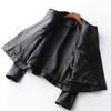 Women's Genuine Sheepskin Slim Motorcycle Leather Jacket with Suit Collar (Spring/Autumn 2026)